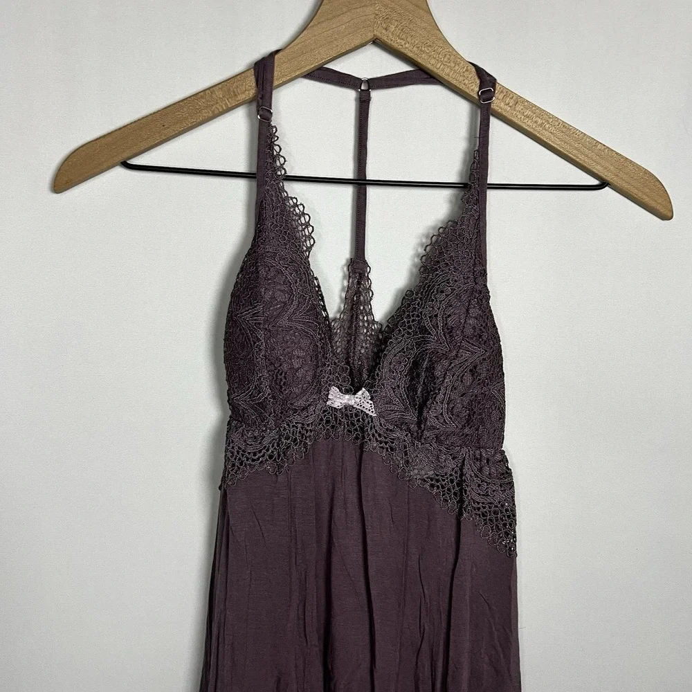 Victoria's Secret Top Women Sz Small Purple Intimates Sleep Slip Baby Doll Tank - Picture 2 of 7